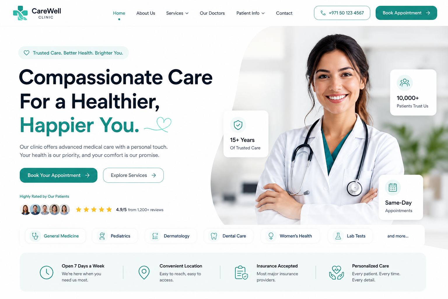 Healthcare website design by exogrow solutions