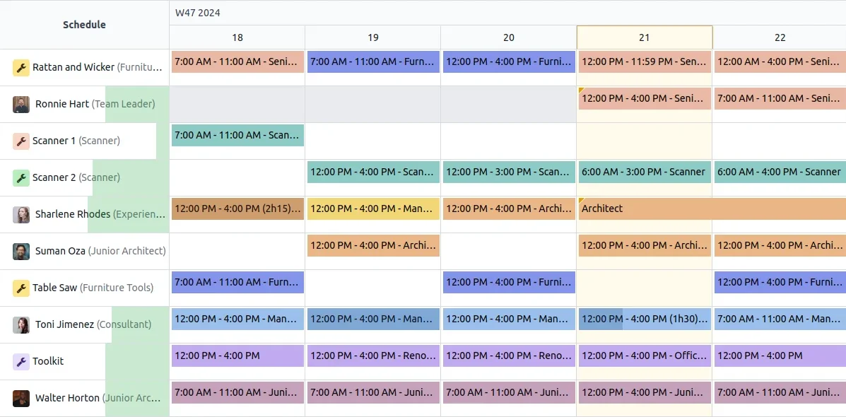 Rental  schedule software for the real estate