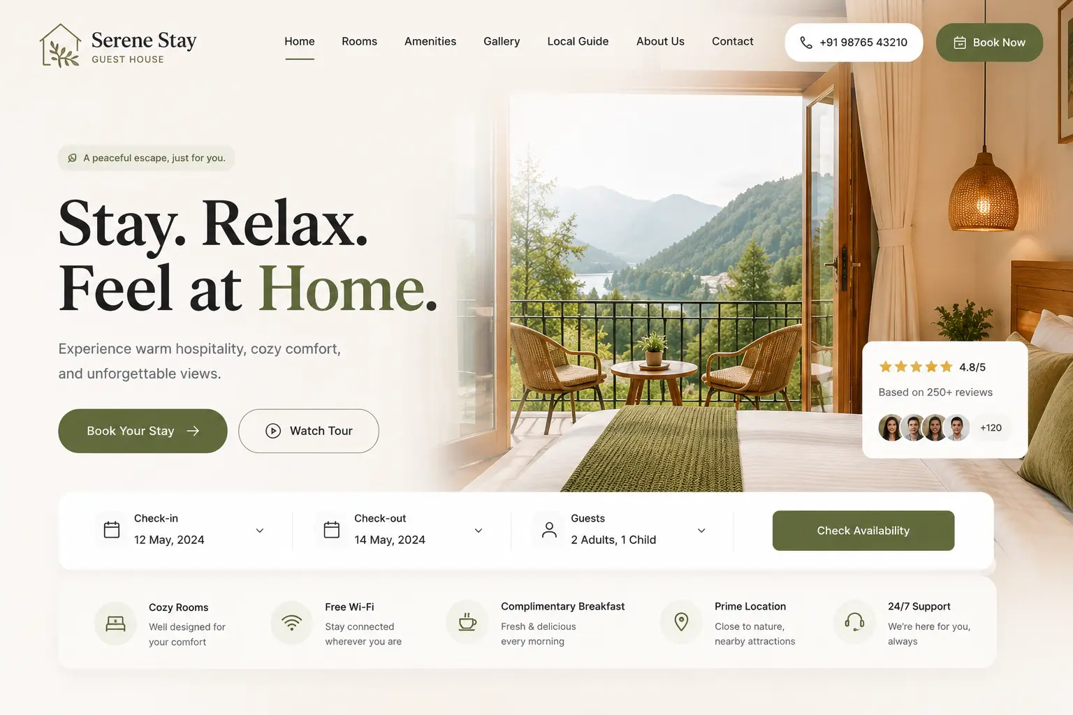 Guest House website development uk by exogrow solutions
