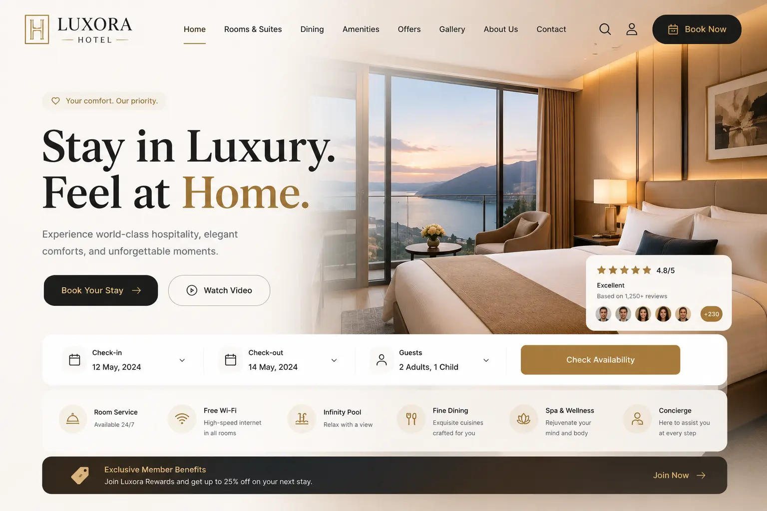 website development for Hotels in uk by exogrow solutions