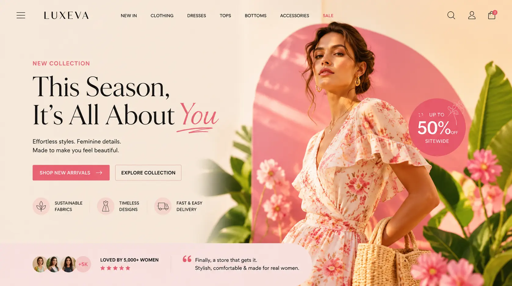 Clothing brand ecommerce website design built on Shopify with seasonal campaign pages and mobile first UI by ExoGrow Solutions