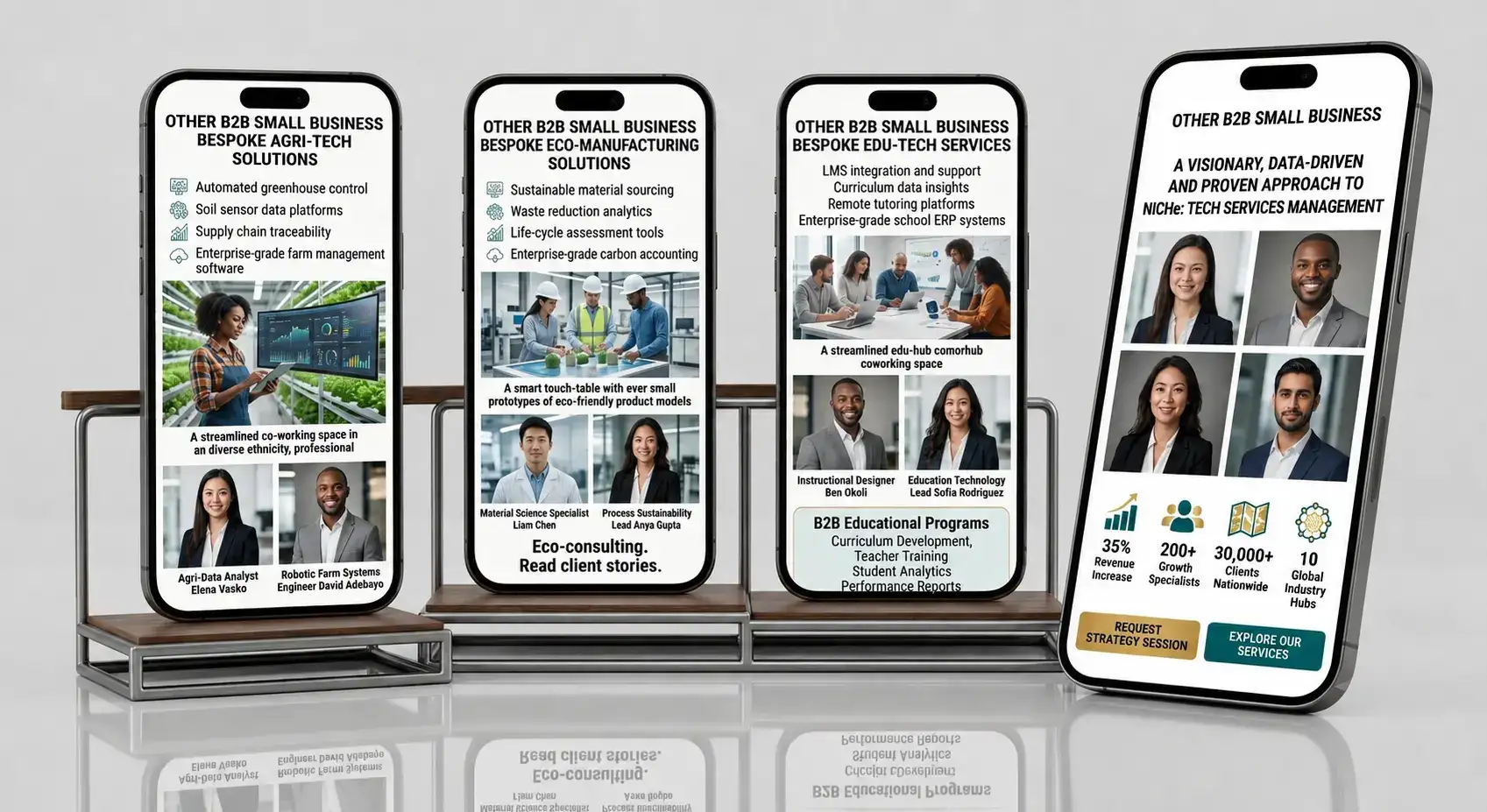 B2B Industry Desktop and Mobile Mockup