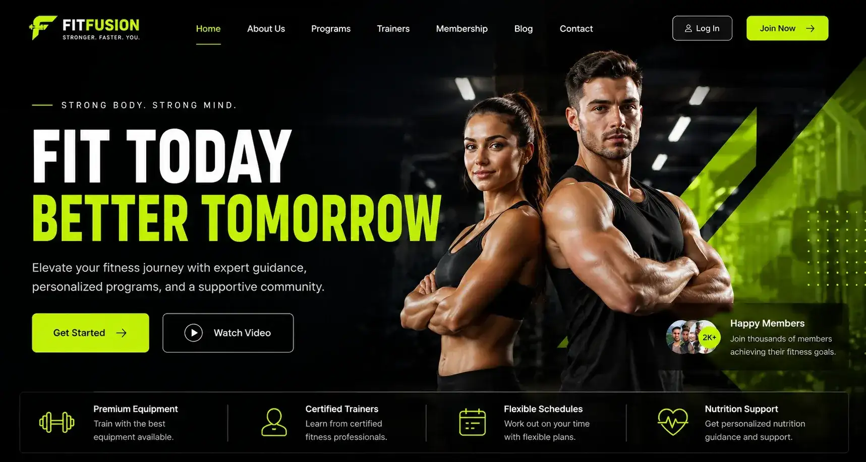 Iron and Grace fitness club website design