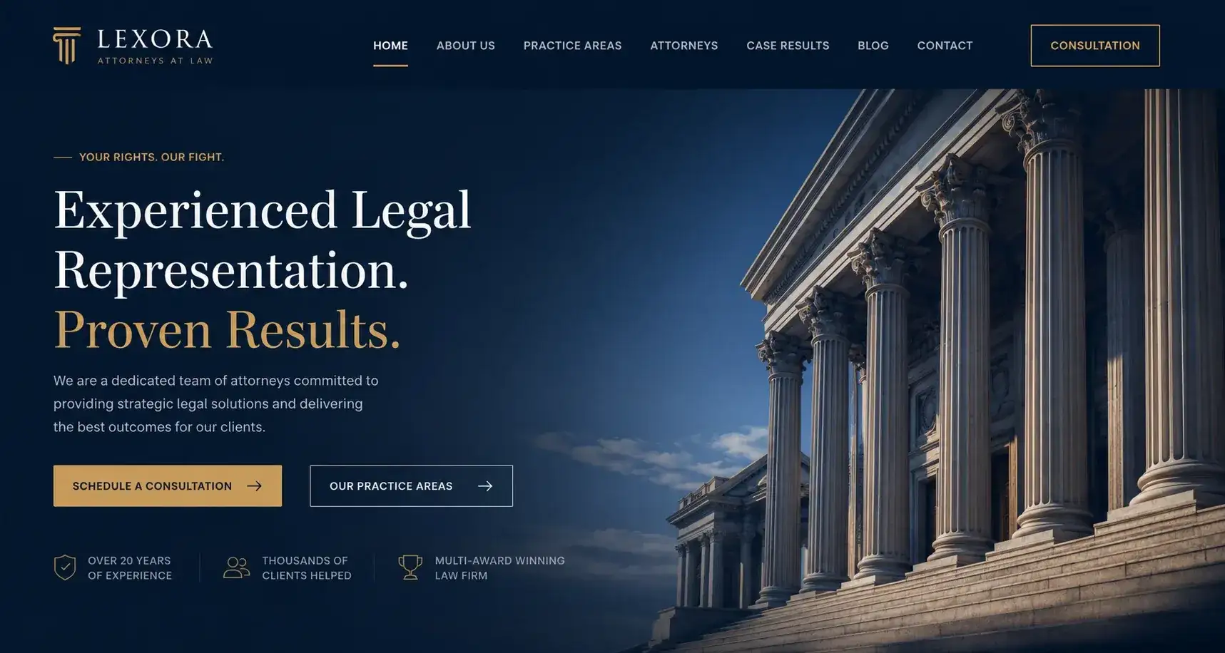 Corporate website development for UK law firms with case consultation form