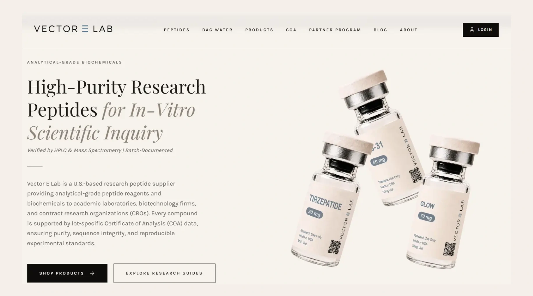 VectoreLab website and digital systems developed by ExoGrow Solutions