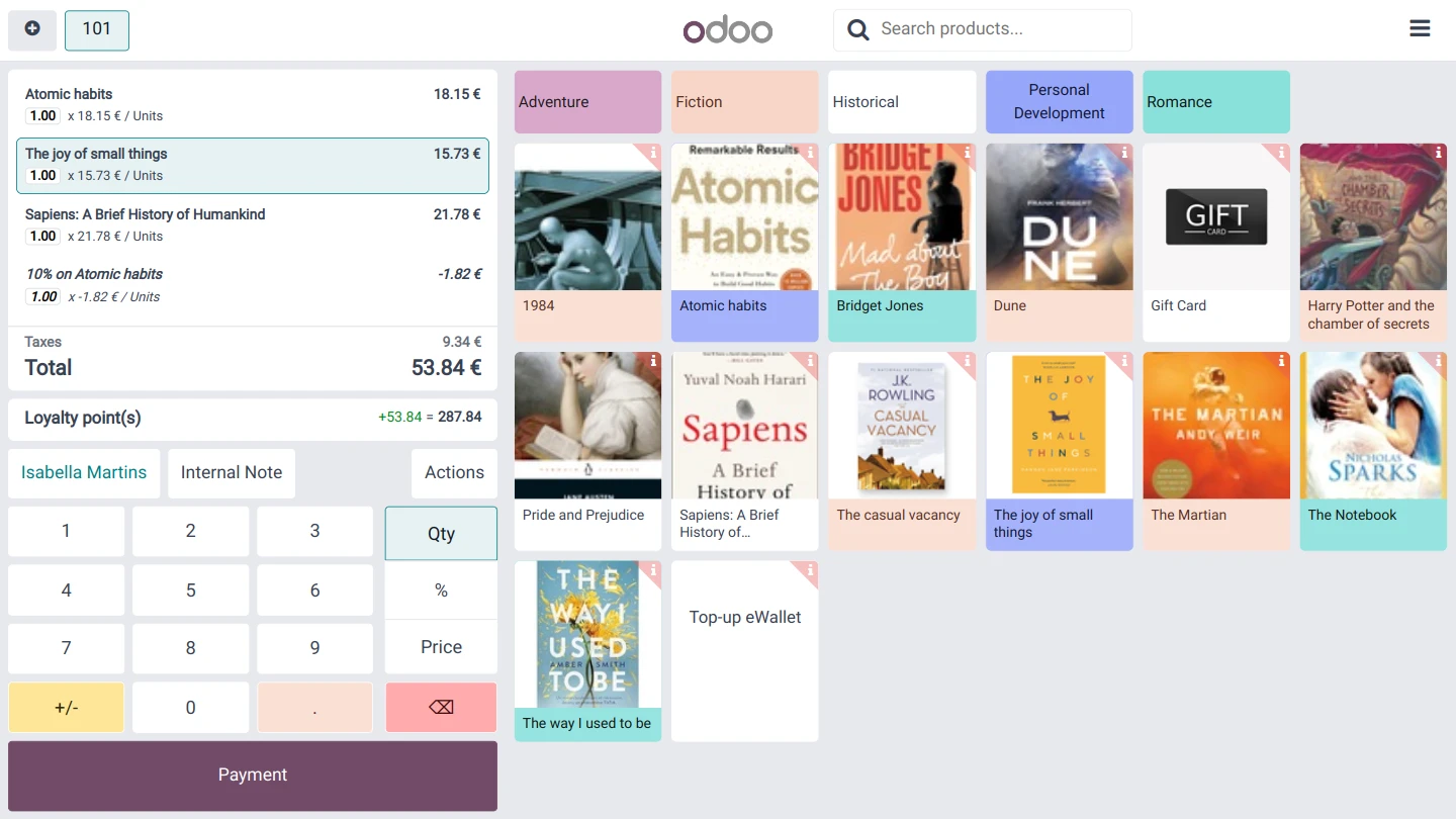 Bookstore point of sale by exogrow solutions  uk