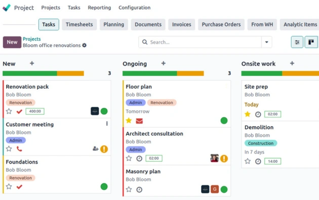 Project management software for the real estate