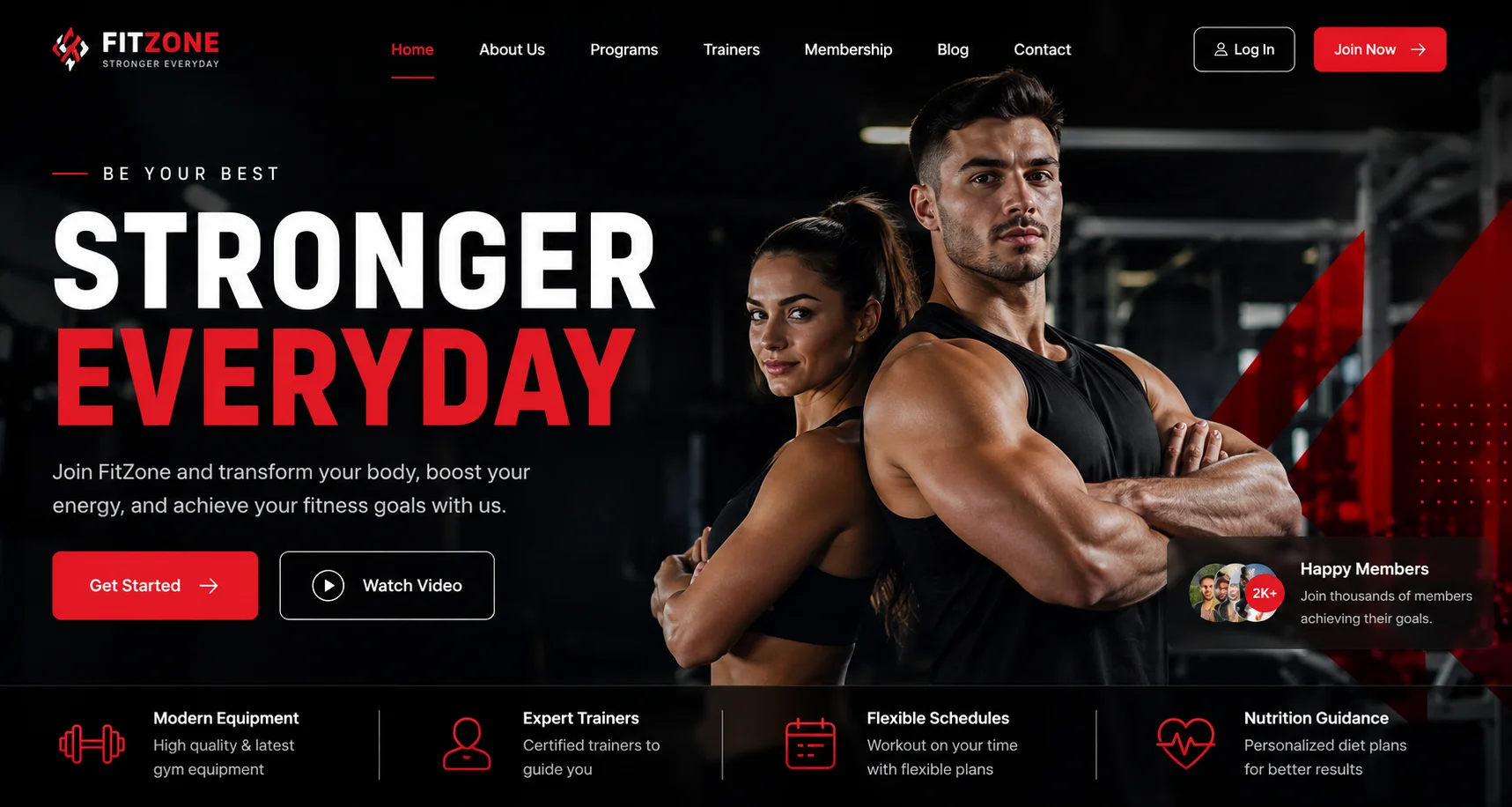 Website development for the uk for thegym and fitness