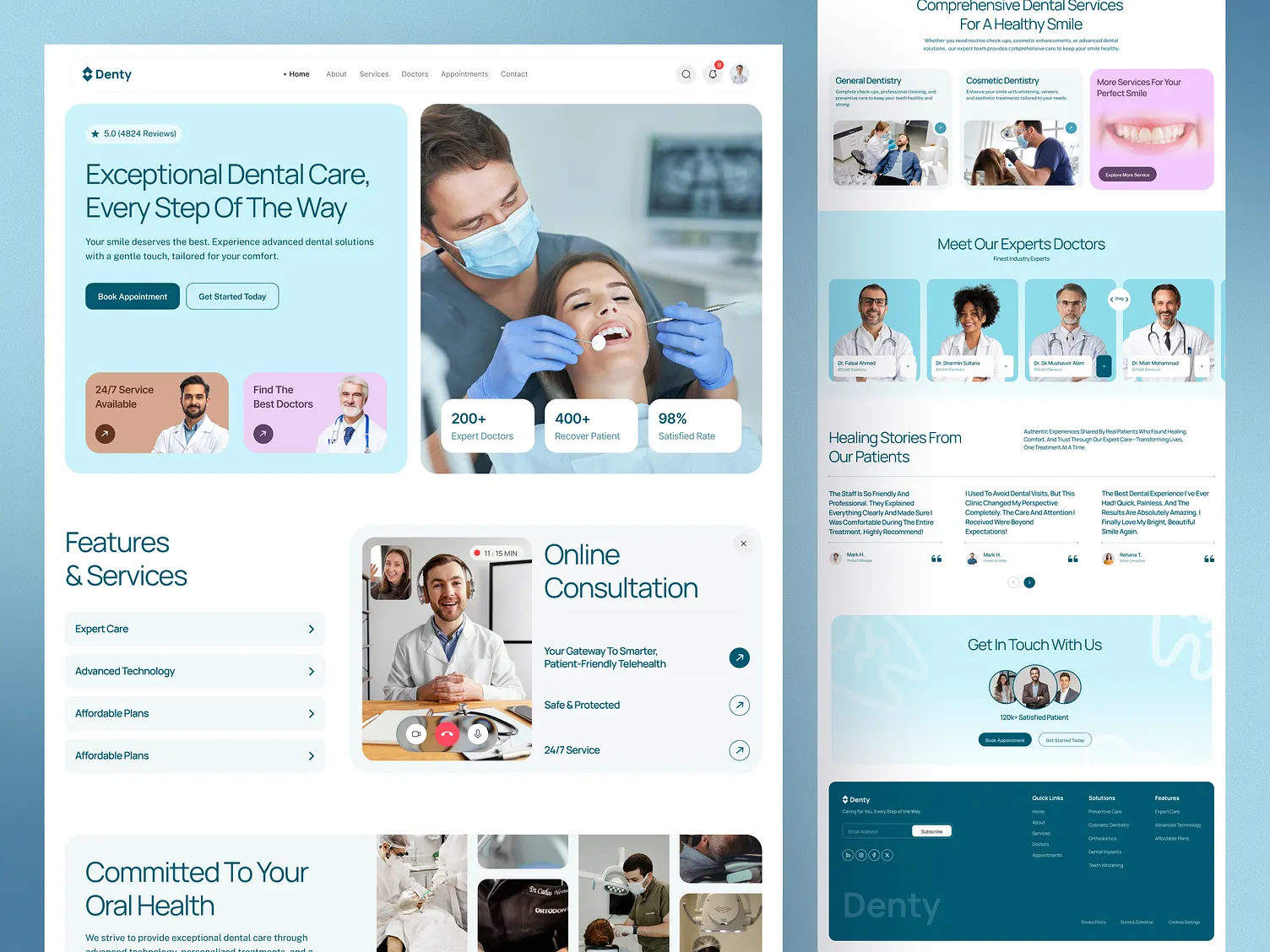 Gentle Touch Dental Clinic website for UK, Europe, and USA dental patients
