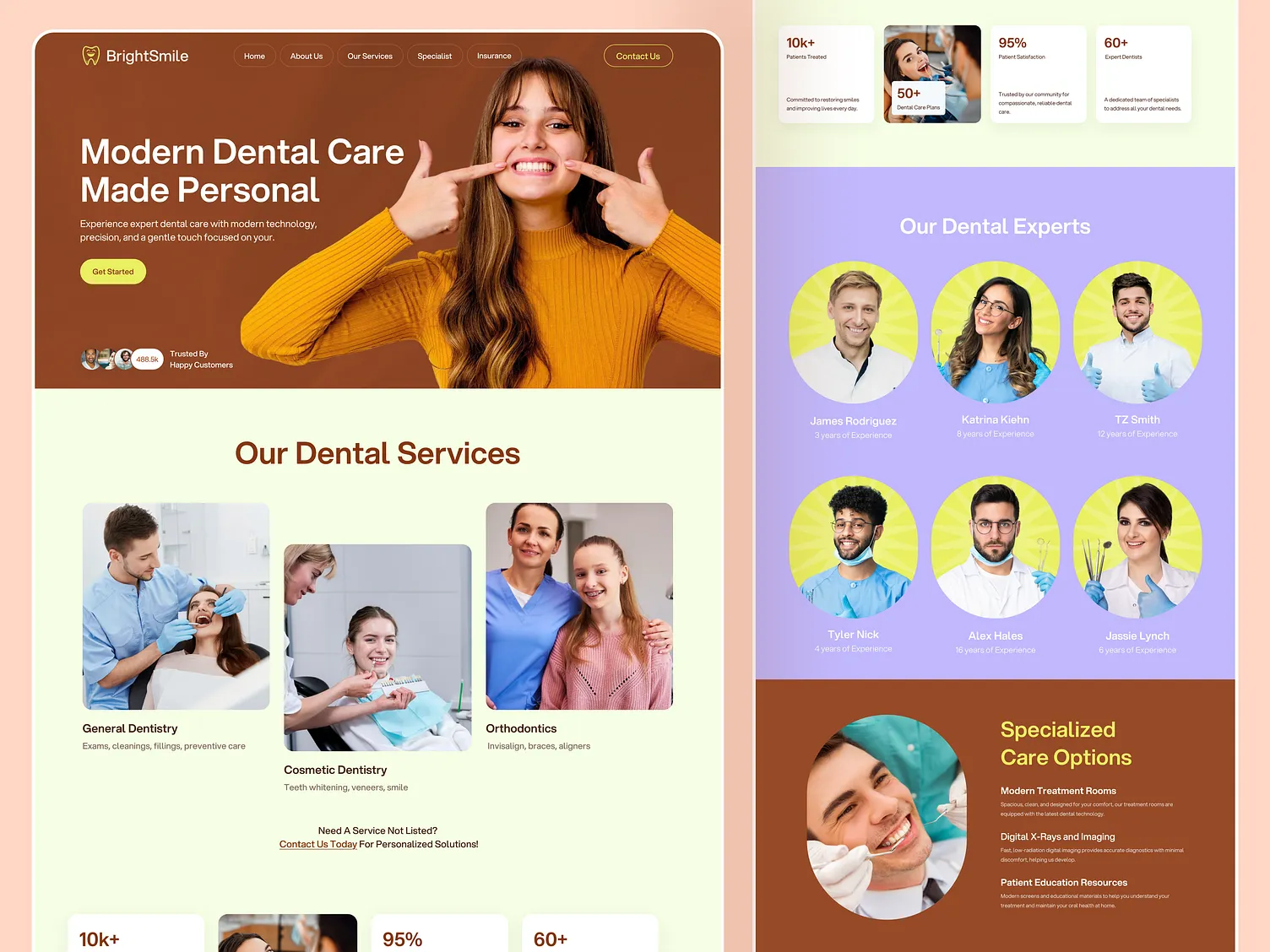 Pearl White Dental Studio web design for UK, Europe, and USA clinics