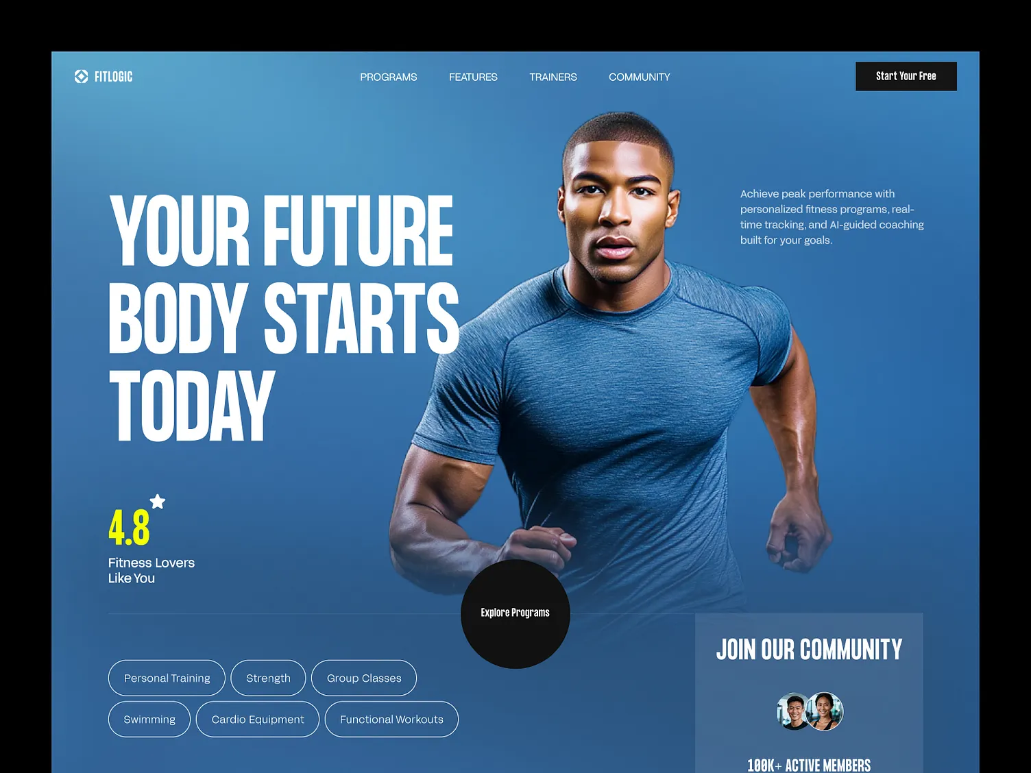 Steel Nation Fitness website for UK, Europe, and USA gyms