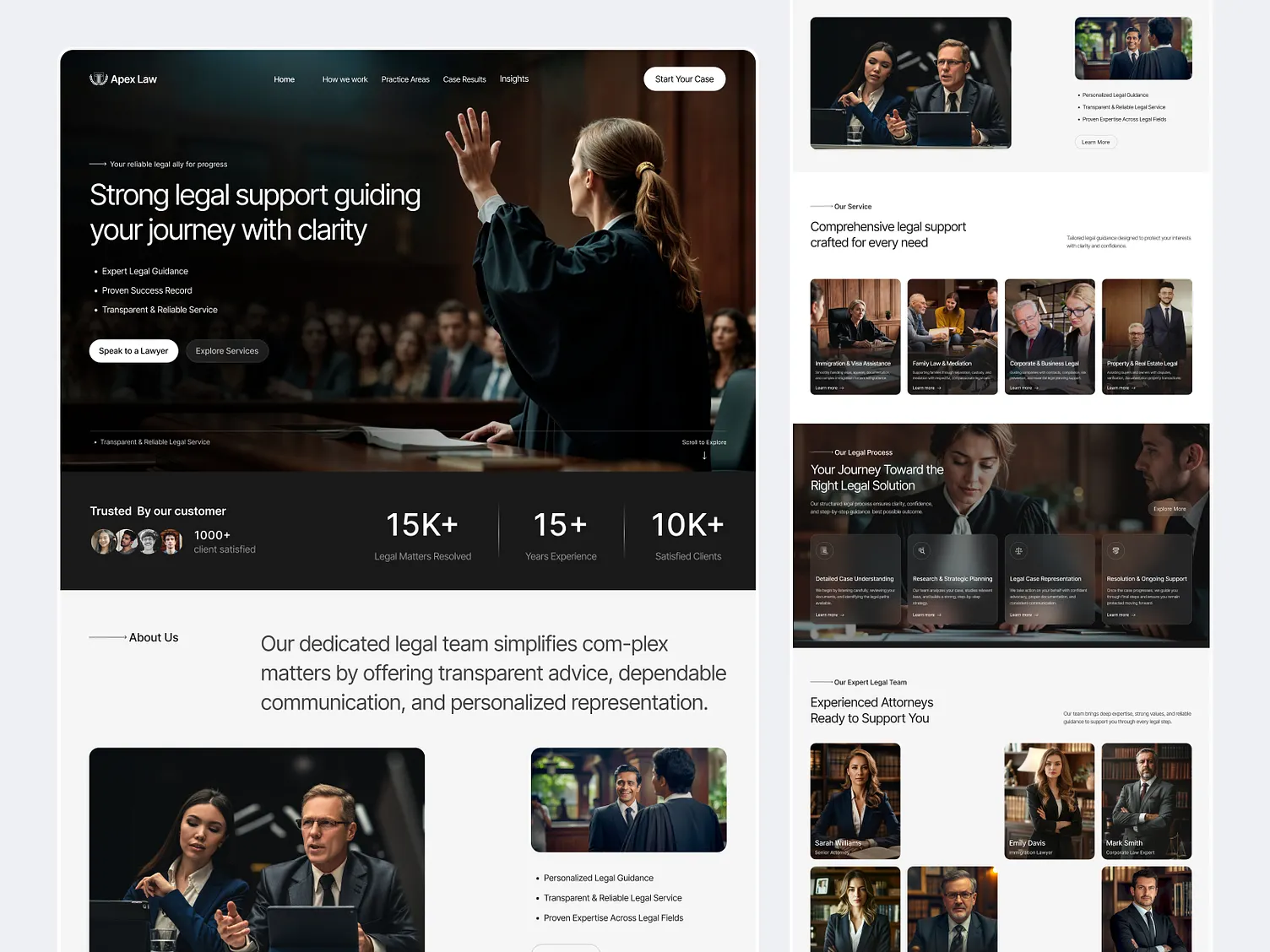 Adam Law Group website design for UK, Europe, and USA legal services