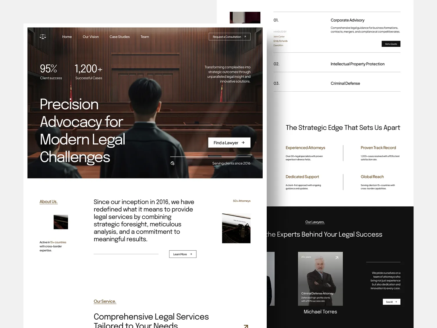 Sterling Advocates website for UK, Europe, and USA legal services