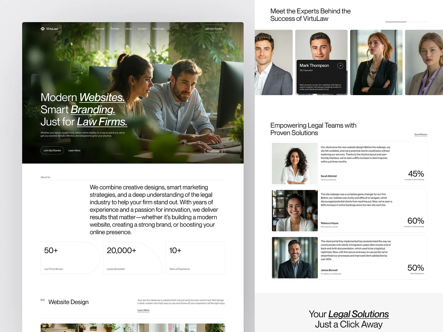 Law firm website design for UK, Europe, and USA legal practices